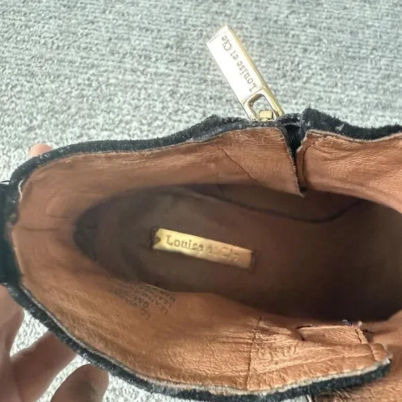 Louise et Cie Boots Womens Size 9 Black Vivianne Ankle Zip Buckle LO-VIANNE - Picture 5 of 9